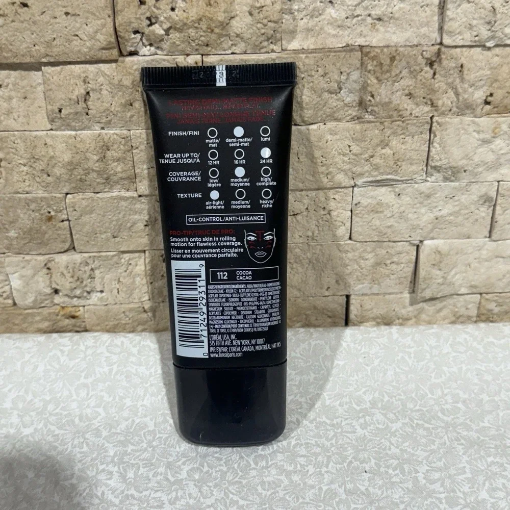 L'Oréal‎ Paris Infallible Pro-Matte Foundation, #112 Cocoa 1 Fl Oz Sealed